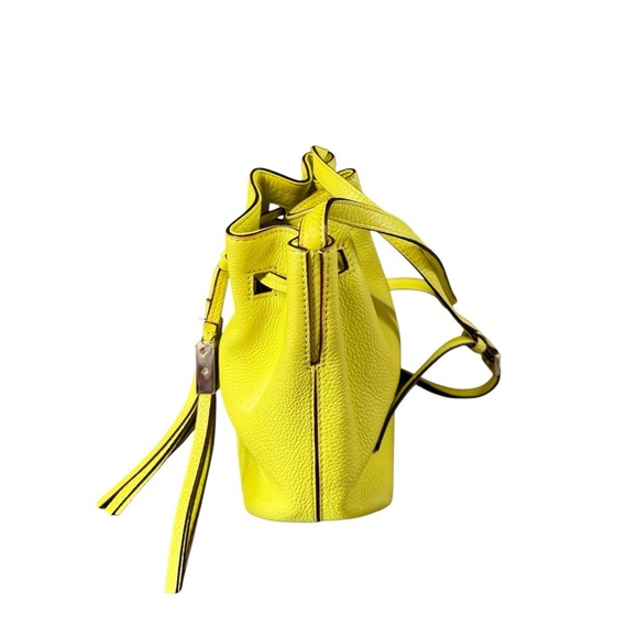 Kate Spade Gray Street Tiny Couper Cubanelle Yellow Drawstring Shoulder Bag - Picture 4 of 6